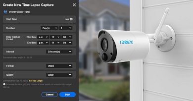 Reolink Argus Eco csőkamera time-lapse és felhő rögzítéssel