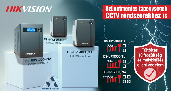 A Modern Alarm bemutatja: Megfizethető árú UPS-ek a Hikvision-től