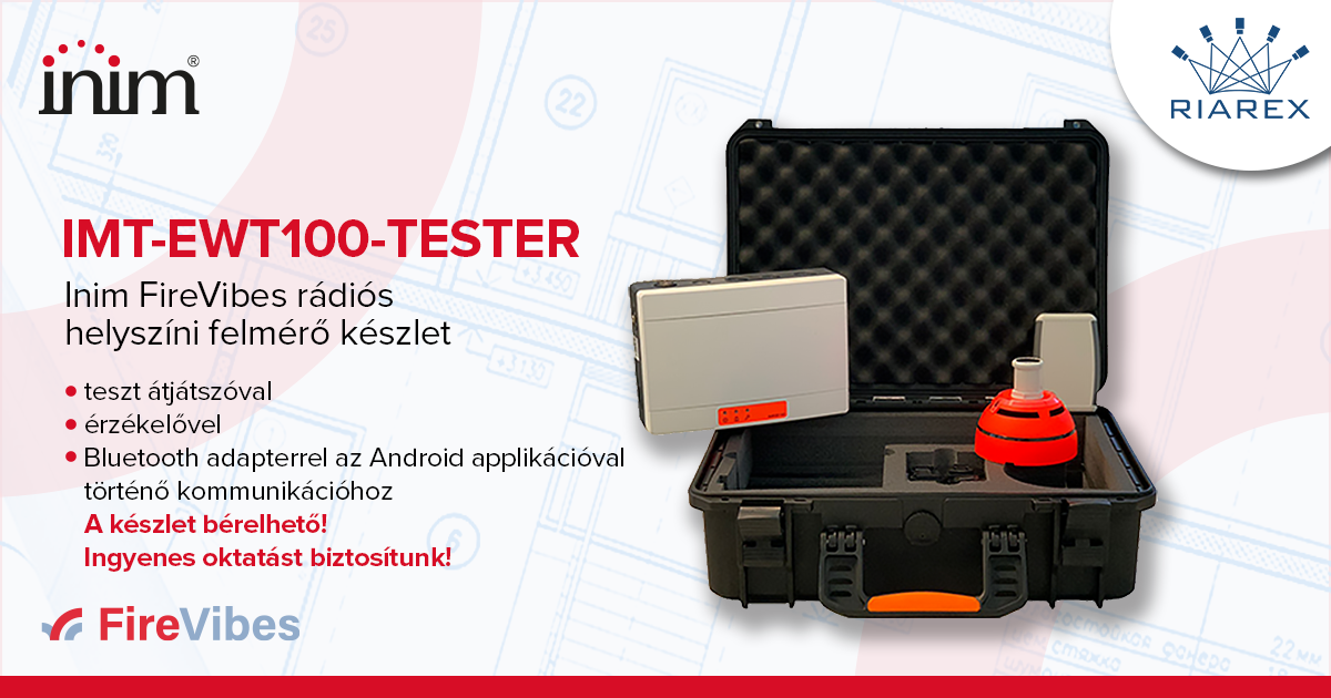 Inim EWT100-Tester helyszíni felmérő készlet