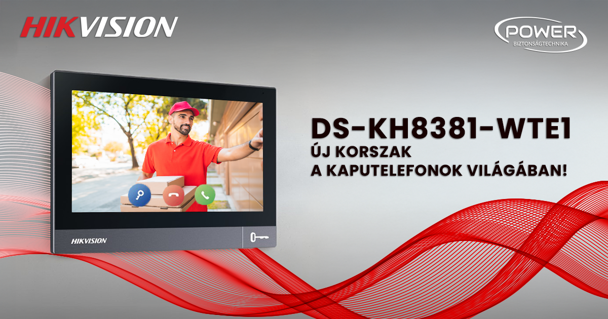Hikvision DS-KH8381-WTE1 kaputelefon beltéri egység 