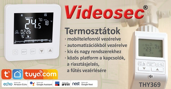 Videosec okos otthon – termosztátok és fűtésvezérlés