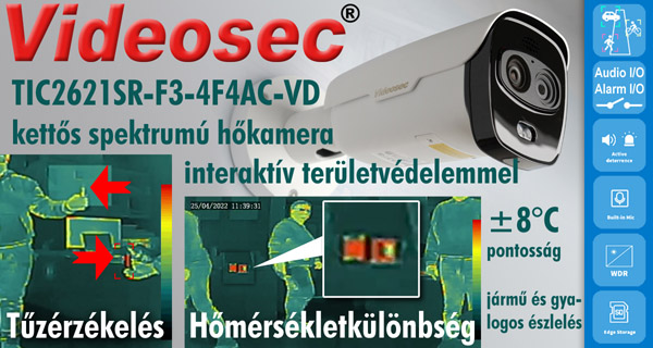 Kettős spektrumú hőkamera a Videosec kínálatában