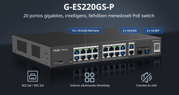 Ruijie Reyee RG ES220GS P POE switch