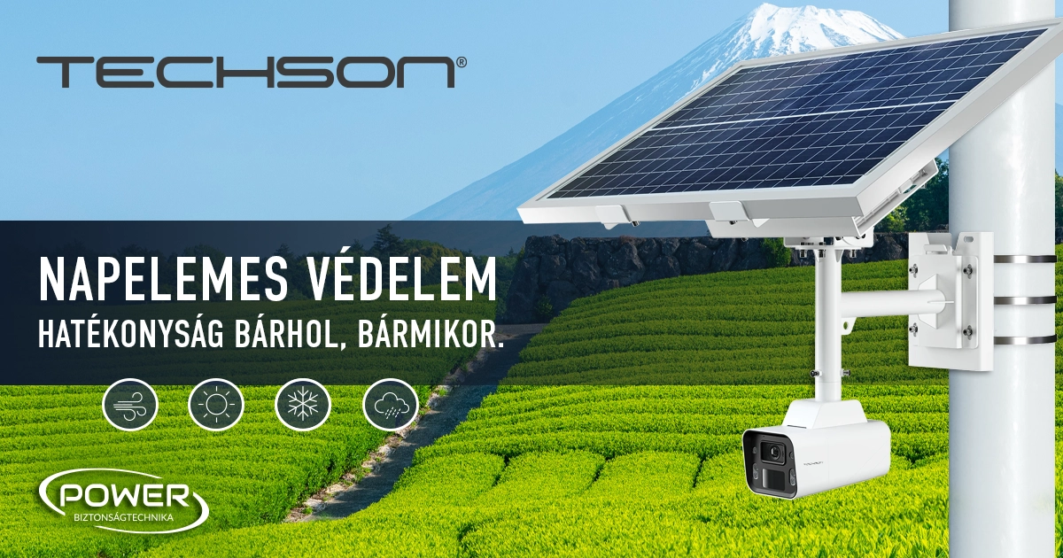 Áramszünet? Nem gond. Itt van az új Techson napelemes kamera