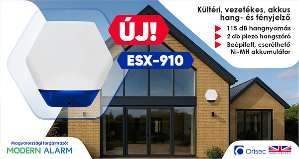 A Modern Alarm bemutatja: új, kültéri akkus sziréna az Orisec cégtől